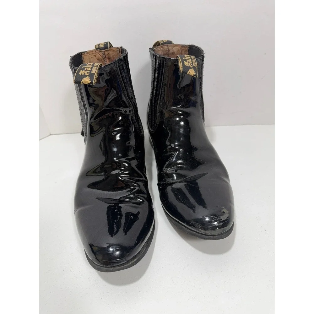 Falcon Bota Botin set 2 pairs Cream & black Patent Leather Chelsea Boots Mexico